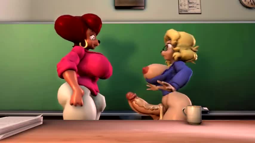 Futa milf fucking futa teacher