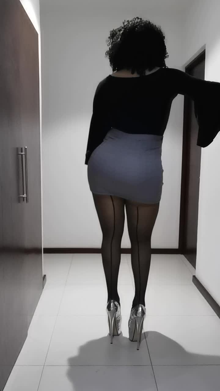 Sexy dress in highheels girl facemask