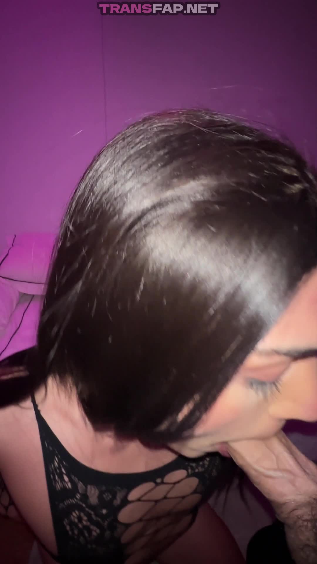 Big Ass Black Hair Latina Trans Fucked By BWC In Doggystyle